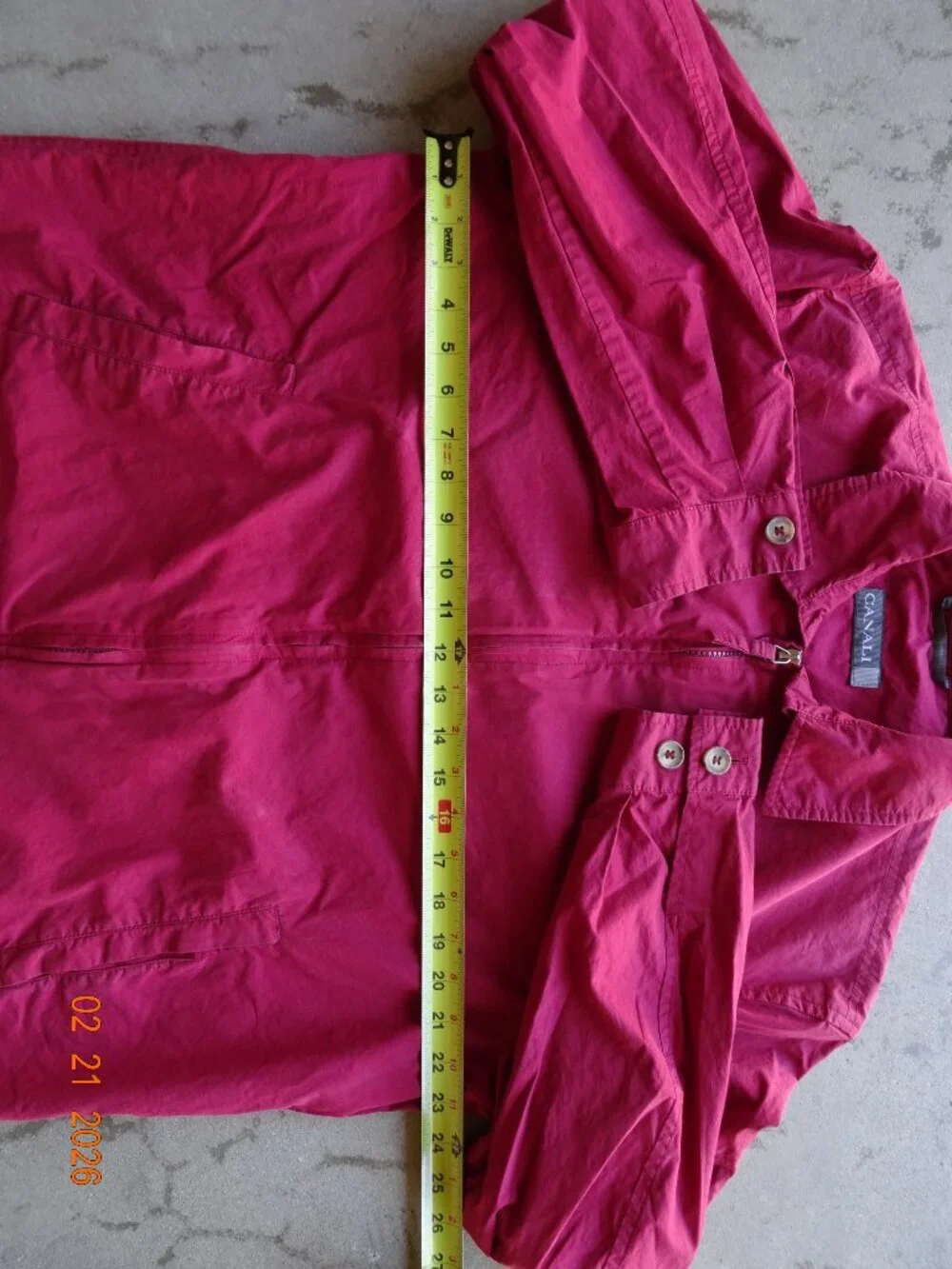 Vintage Canali Red Windbreaker Jacket Full Zip Jacket mens L